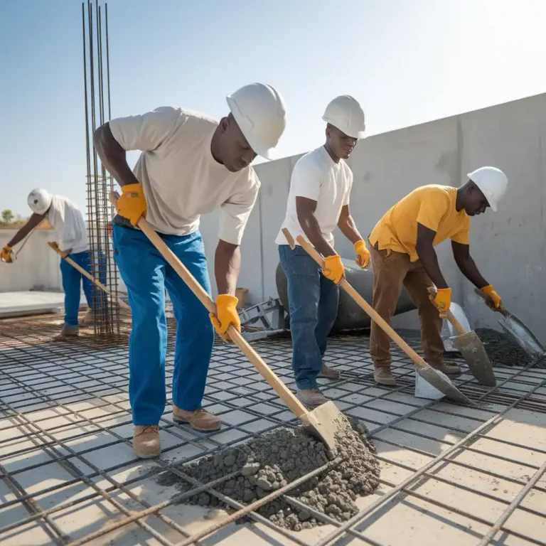 ouvrier sur un chantier aux Almadies