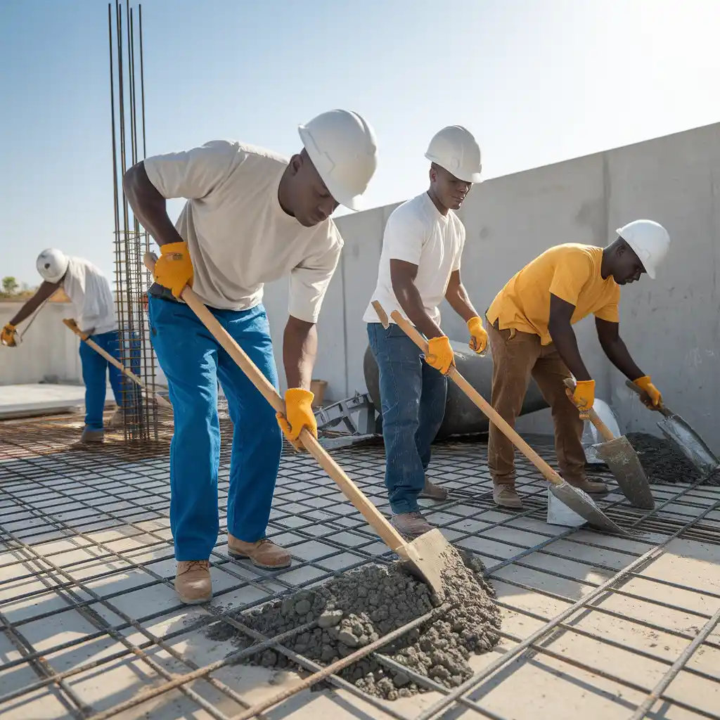 ouvrier sur un chantier aux Almadies