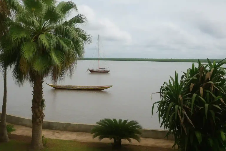 vue sur le fleuve casamance à ziguinchor