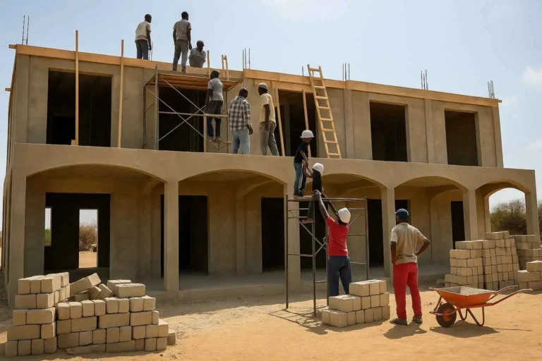 chantier de construction à Thiès