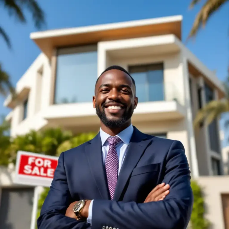 Trouvez un Notaire Fiable à Dakar: Guide Complet 2025 5 promoteur immobilier à Dakar devant un immeuble