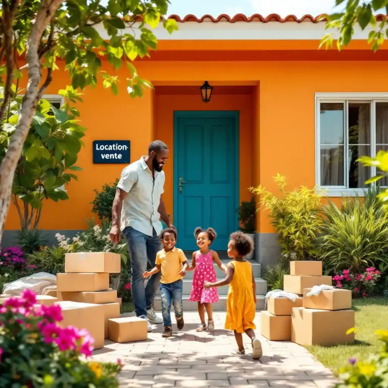 Famille dans son nouveau appartement