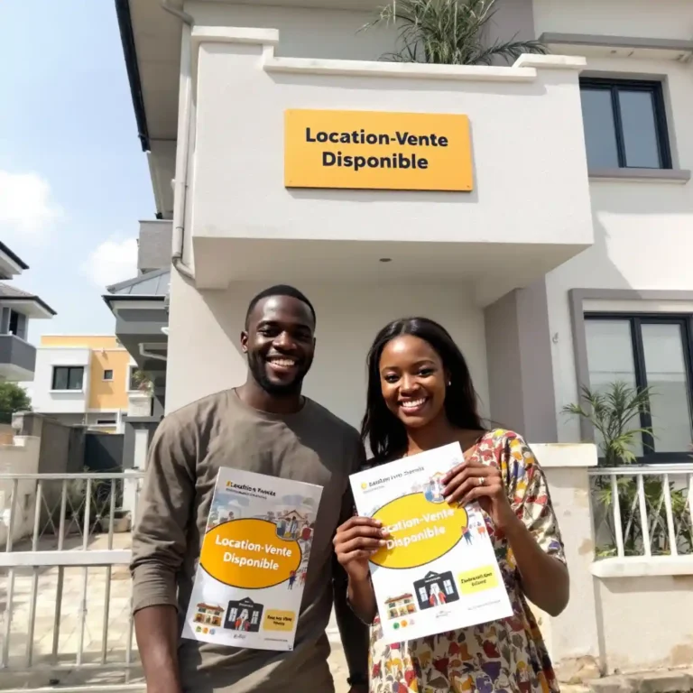 Jeune couple devant son duplex à Dakar