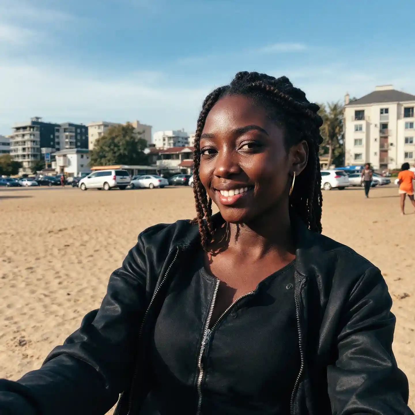 Jeune utilisatrice du calculateur