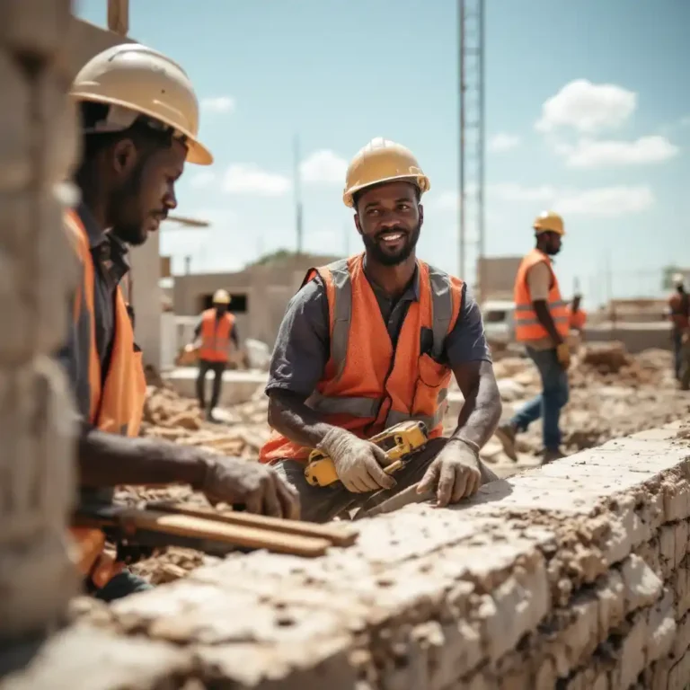 prix main d'oeuvre senegal, ouvriers sur un chantier
