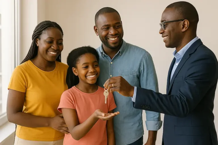 remise des clefs à une famille de la diaspora